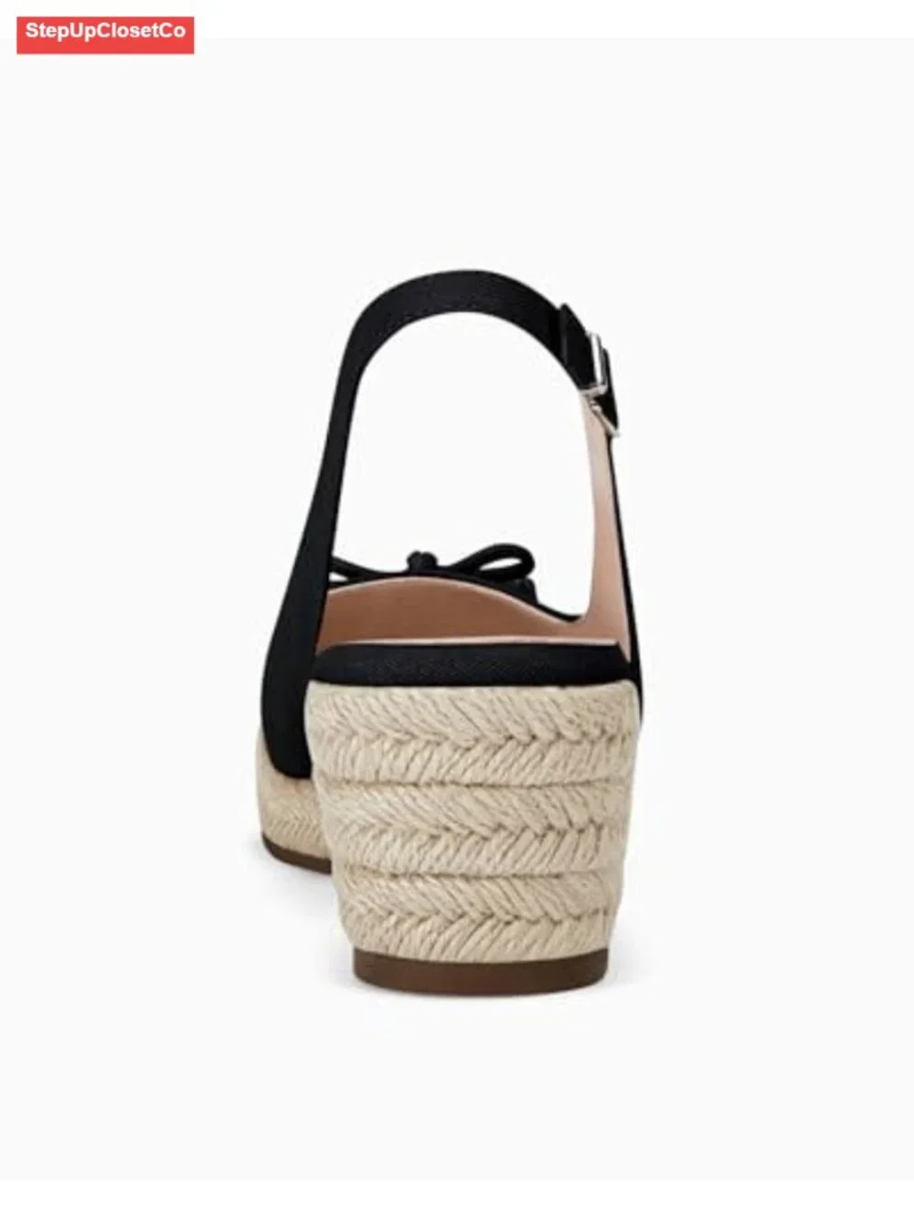 Closed Toe Espadrilles Wedges Platform Slingback Mid Low Heel Canvas Bow Dress